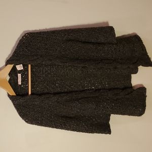 DKNY Jeans knit dark gray cardigan M